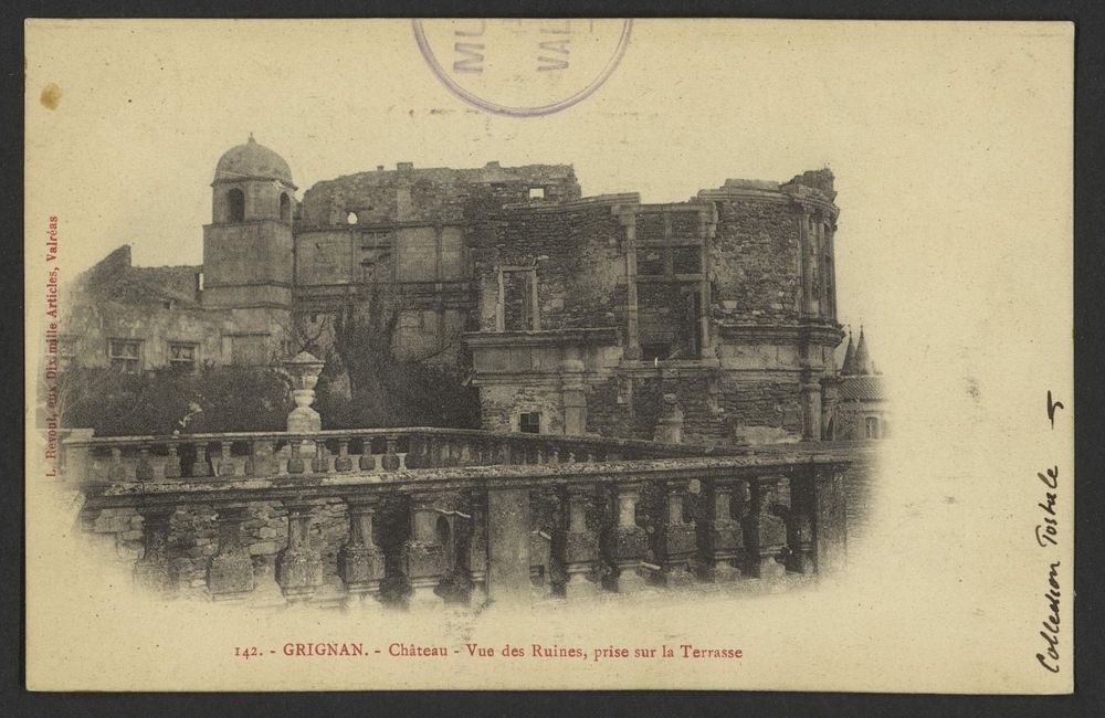 Grignan. - Château - Vue des Ruines, prise sur la Terrasse