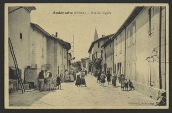 Andacette (Drôme) - Rue de l'Eglise