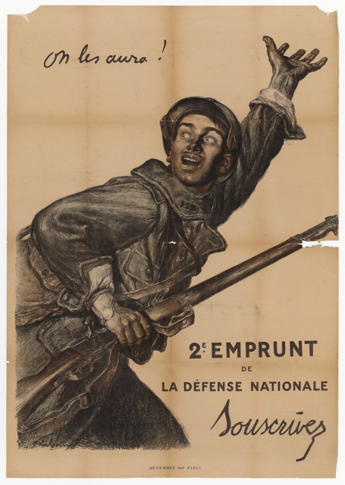 On les aura! deuxième emprunt de la défense nationale, souscrivez