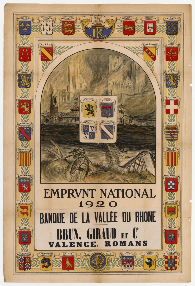 Emprunt national 1920 Banque de la vallée du Rhône Brun, Giraud et Cie Valence Romans