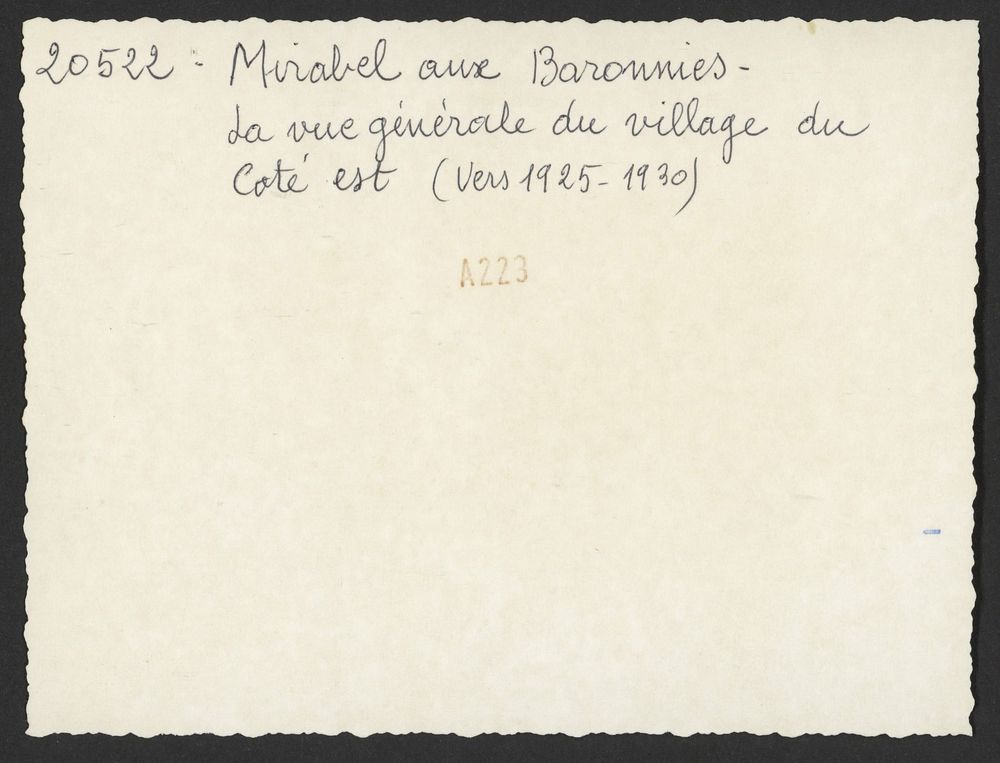 Vue générale du village du côté est