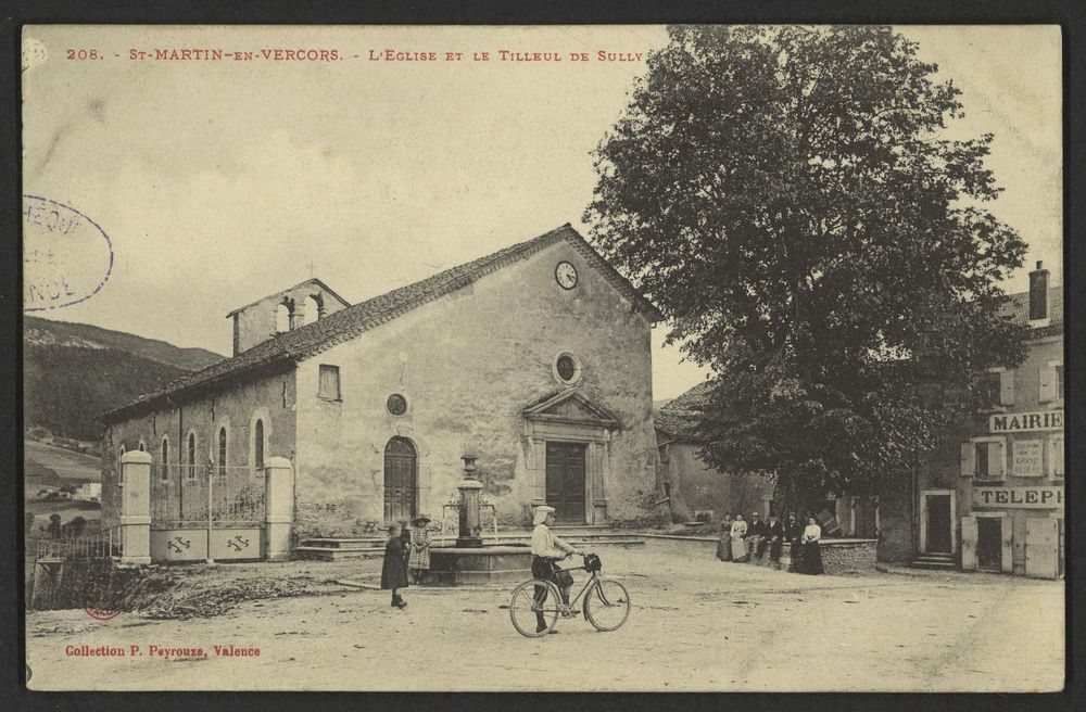 St-Martin-en-Vercors - L'Eglise et le Tilleul de Sully