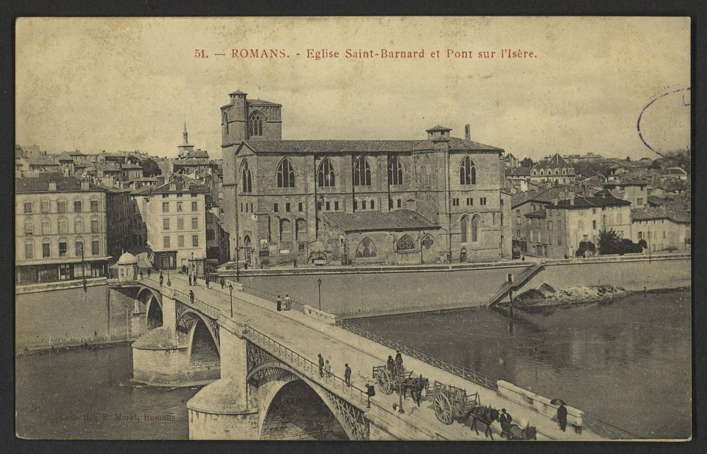 Romans - Eglise Saint-Barnard et Pont sur l'Isère