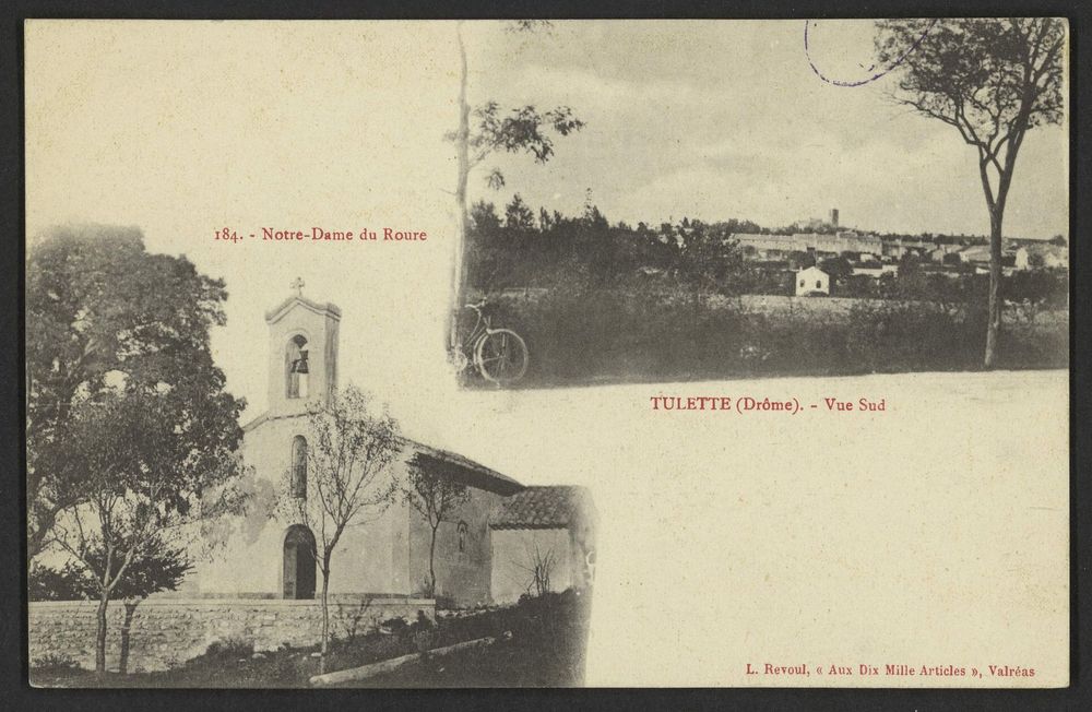 Tulette (Drôme). - Vue Sud - Notre Dame du Roure