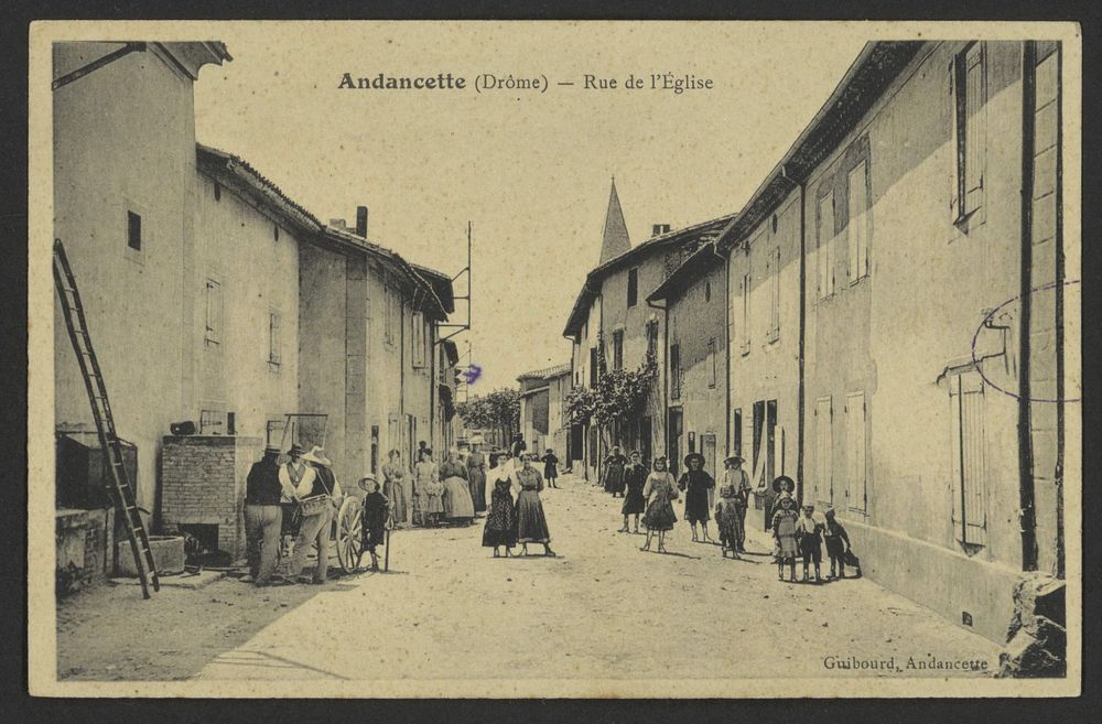 Andacette (Drôme) - Rue de l'Eglise