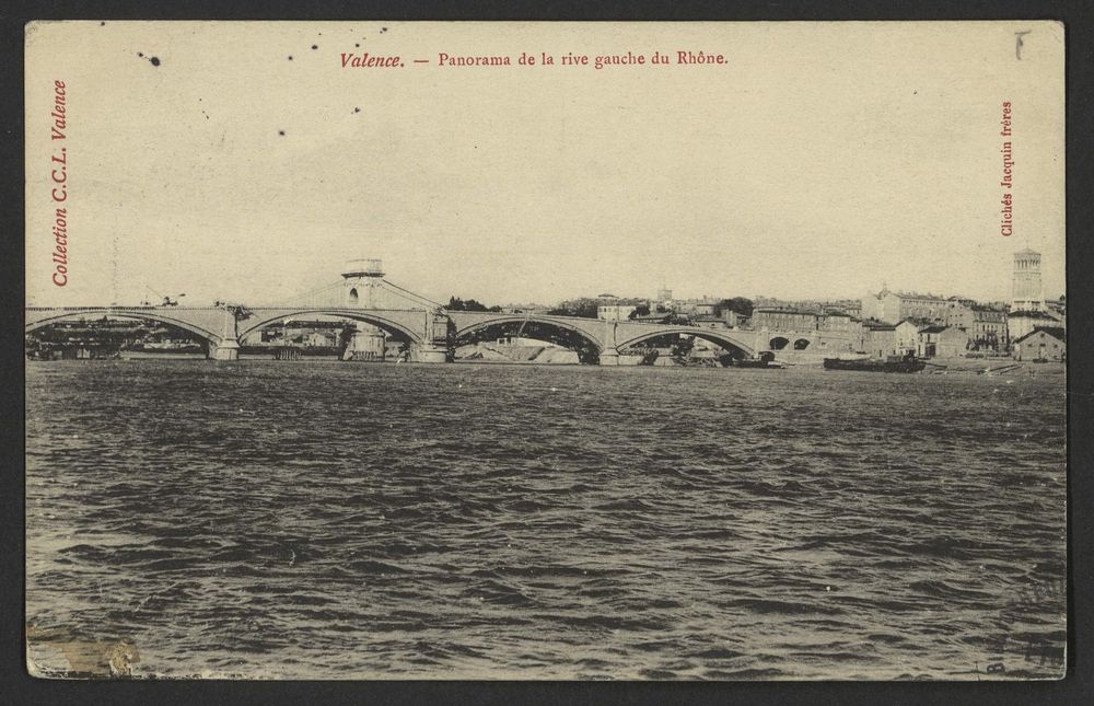 Valence - Panorama de la rive gauche du Rhône