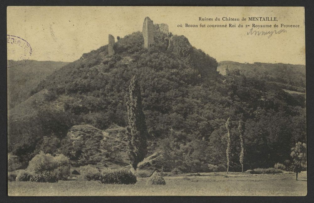 Ruines du Château d Mentaille, où Bozon fut couronné du 2e Royaume de Provence