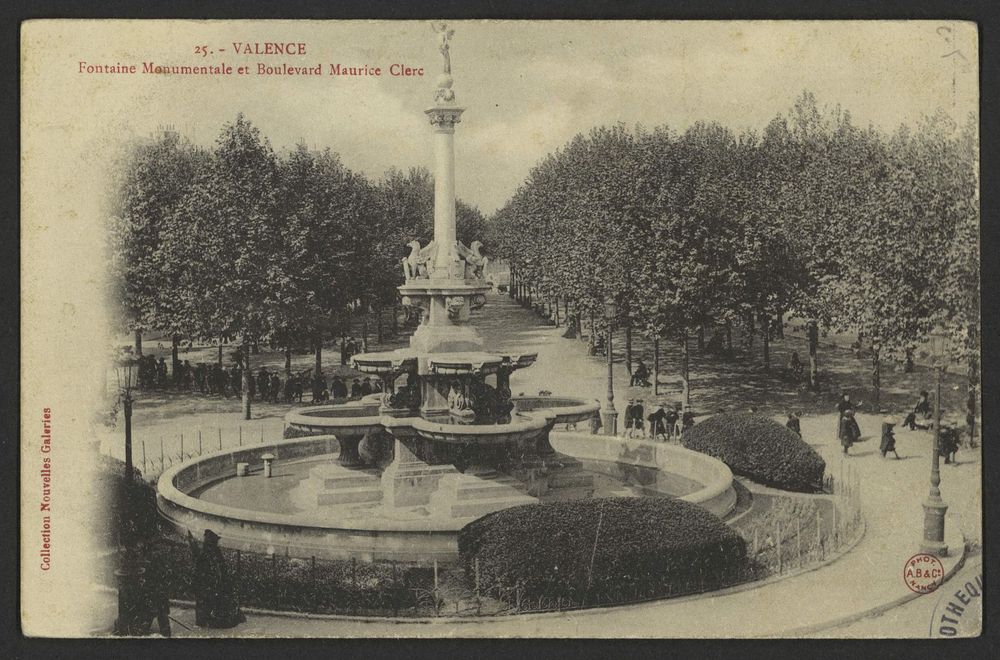 Valence - Fontaine Monumentale et Boulevard Maurice Clerc