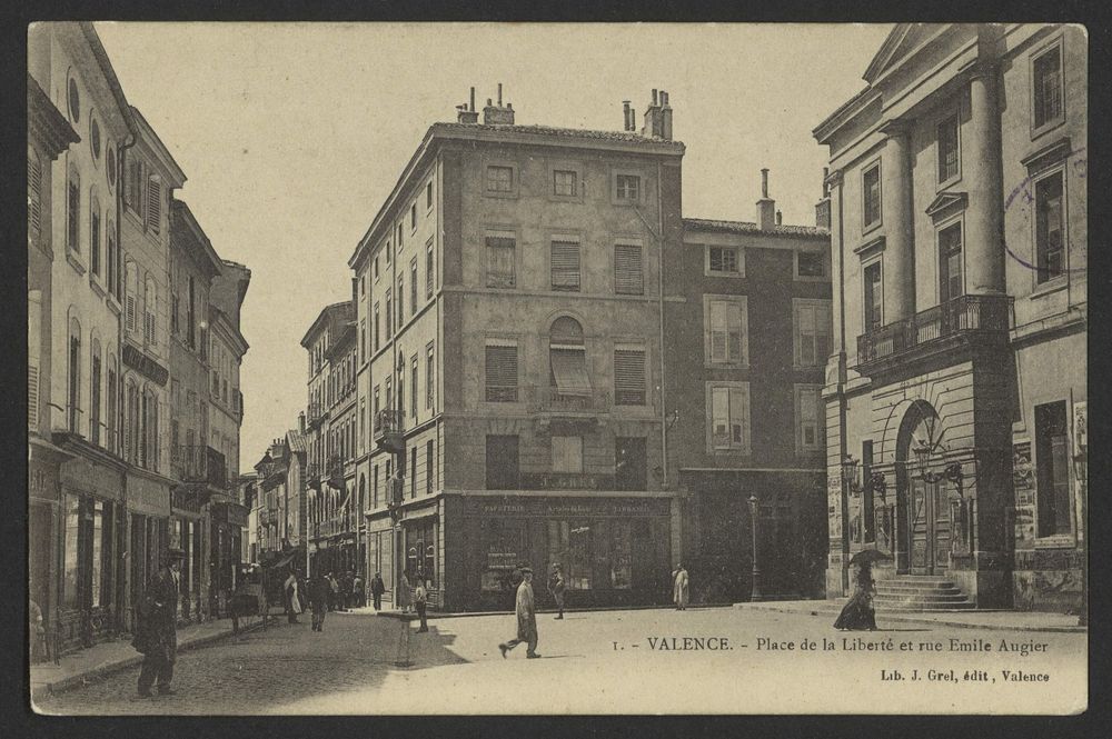 Valence - Place de la Liberté et Rue Émile Augier