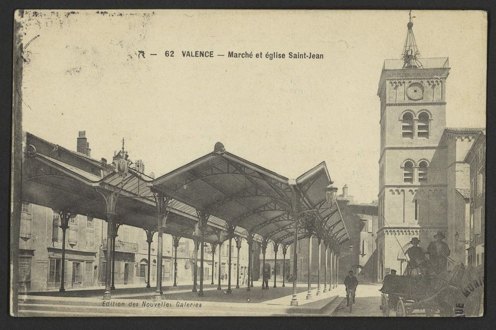 Valence - Marché et Eglise Saint-Jean