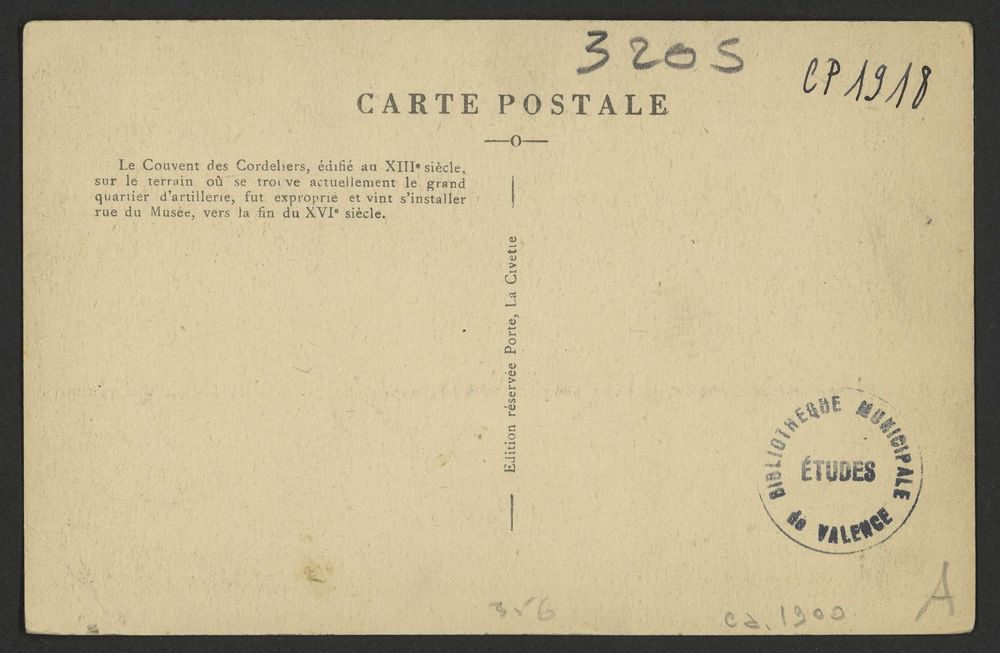 Valence - Portail de la Chapelle des Cordeliers (Rue du Musée)