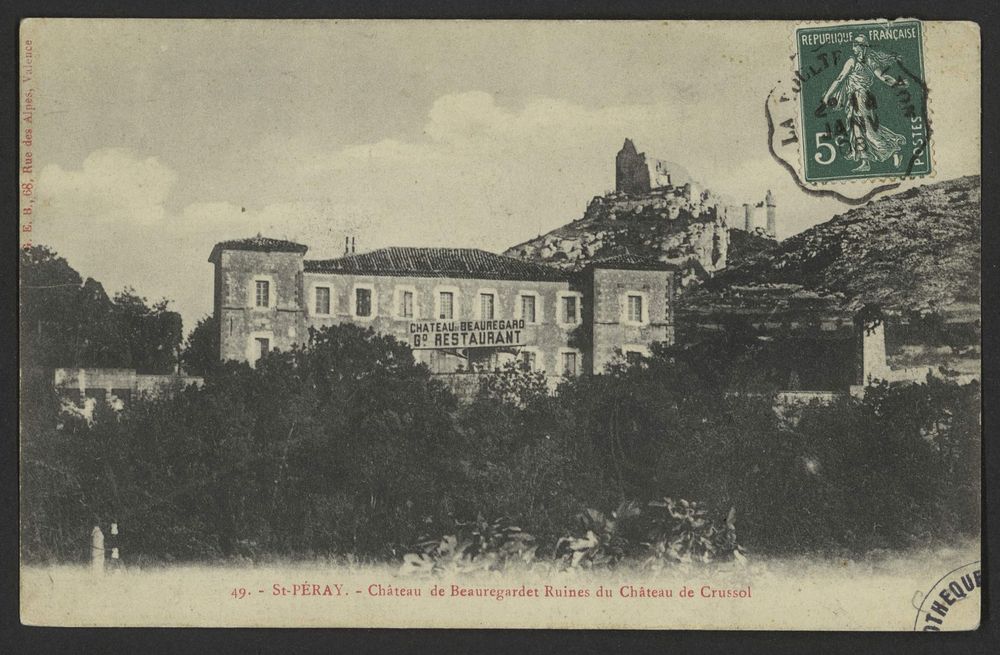 Saint-Péray - Château de Beauregardet Ruines du Château de Crussol