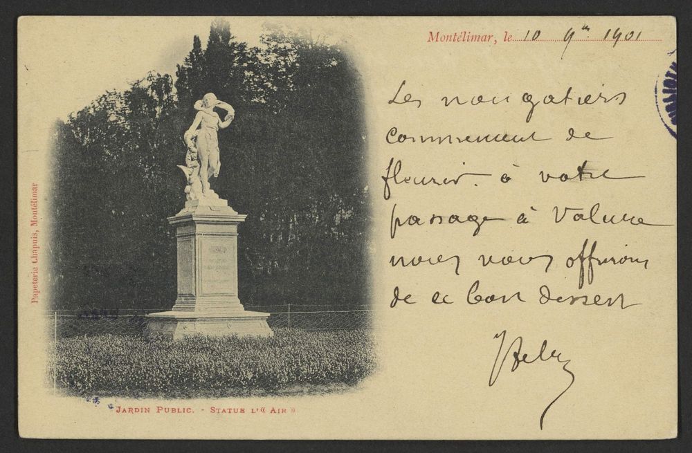 Jardin public - Statue l'