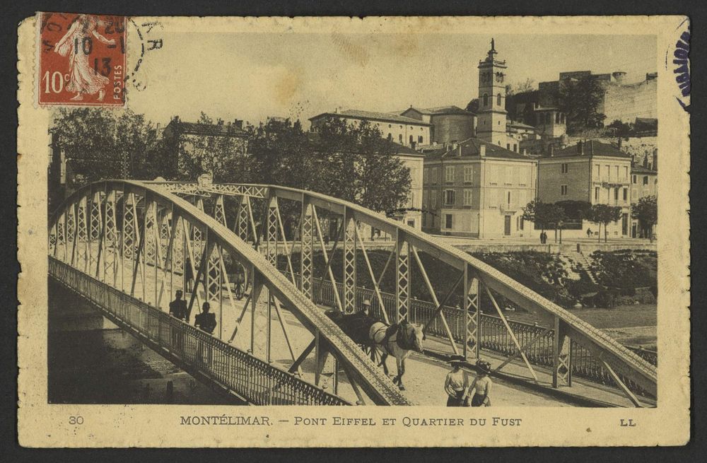 Montélimar - Pont Eiffel et quartier du Fust