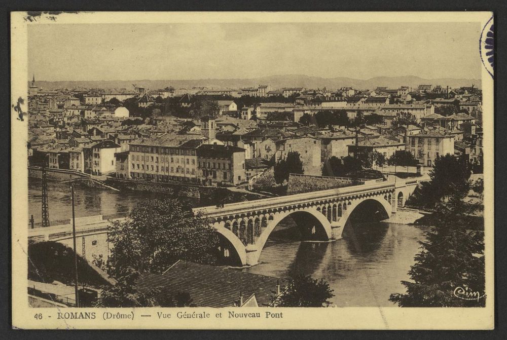 Romans (Drôme) - Vue générale et Nouveau Pont