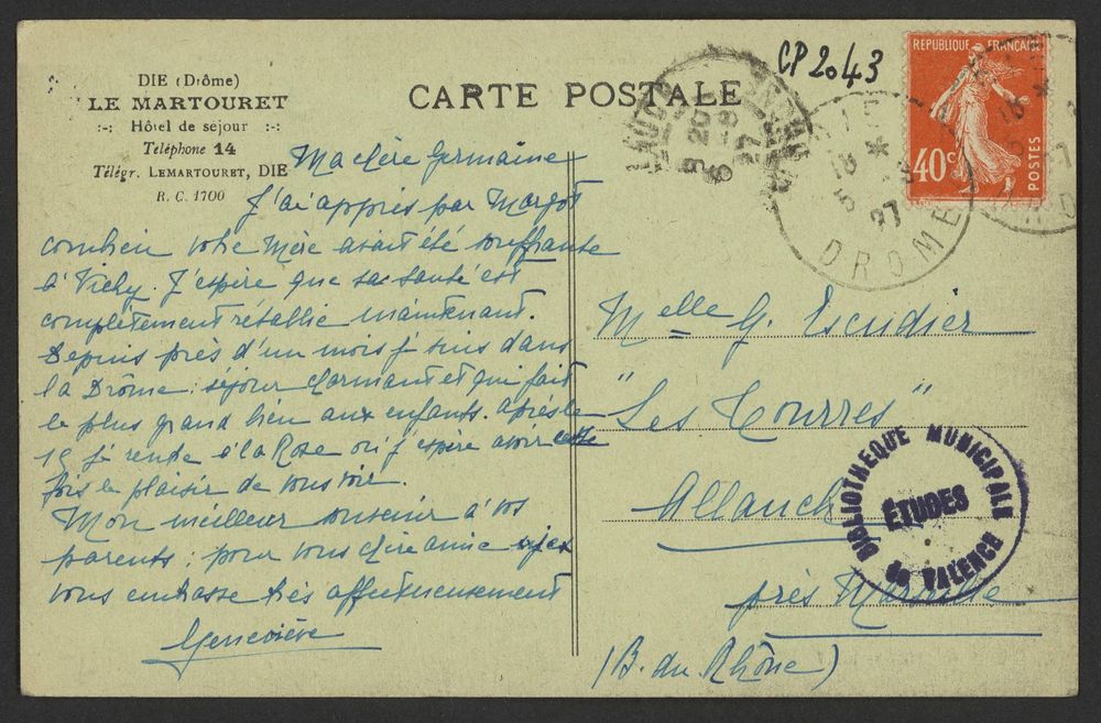 Le Martouret, Die (Drôme). - Le Martouret dans la verdure