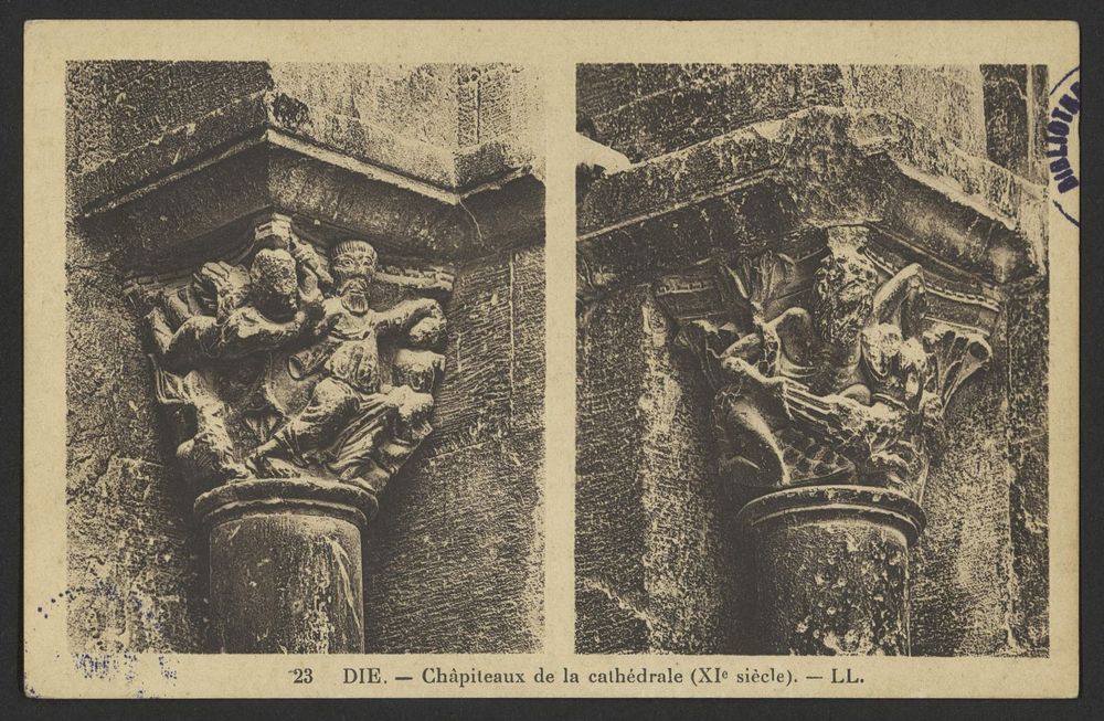 Die. - Châpiteaux de la Cathédrale (XIe siècle)