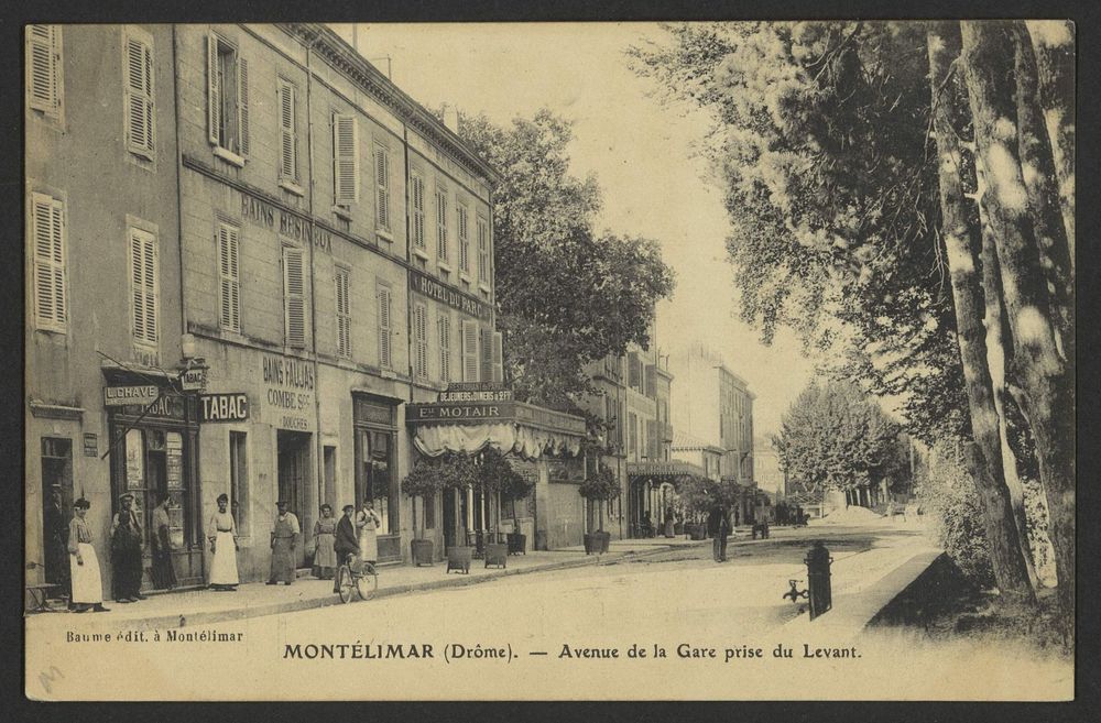 Montélimar (Drôme) - Avenue de la Gare prise du levant