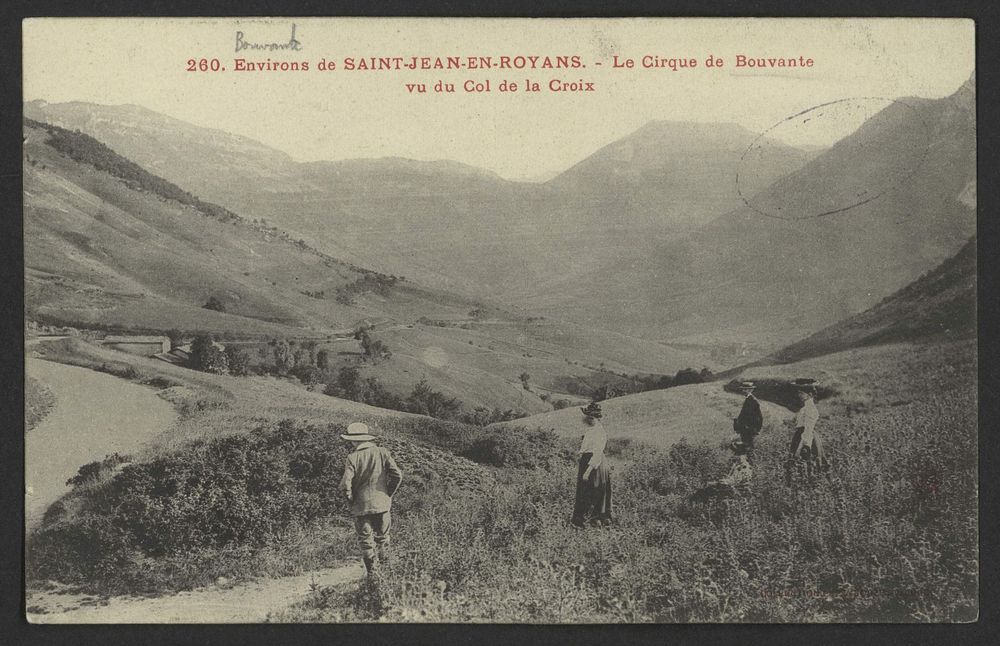 Environs de Saint-Jean-en-Royans. - Le cirque de Bouvante vu du Col de la Croix