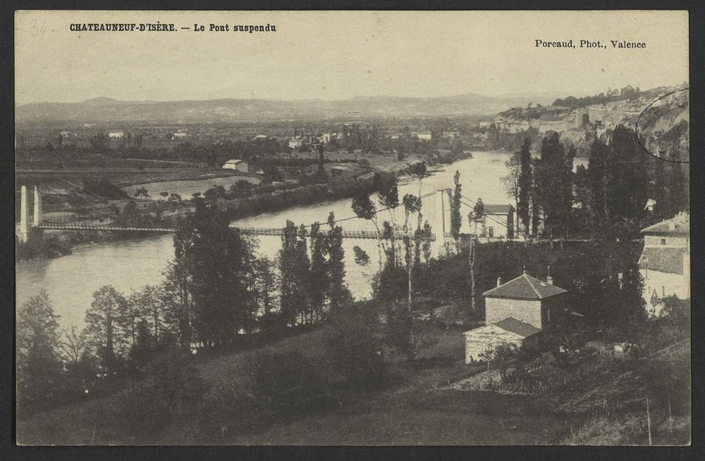 Chateauneuf-d'Isère. - Le Pont suspendu