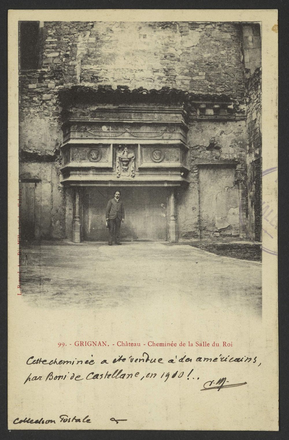 Grignan. - Château - Cheminée de la Salle duRoi