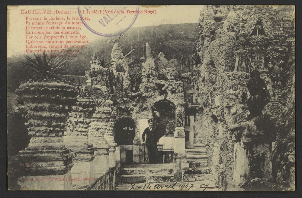 Hauterives (Drôme). - Palais idéal (Vue de la Terrasse Nord)