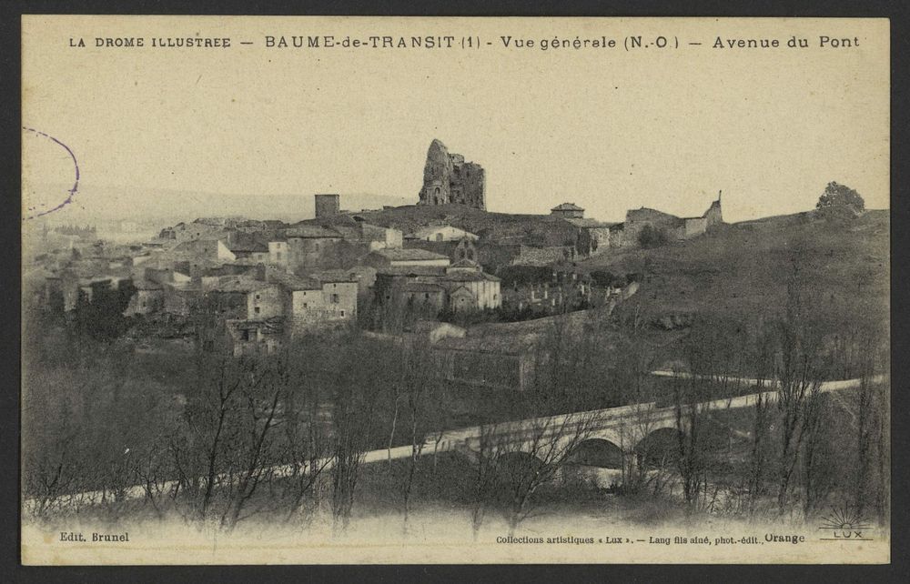 Baume-de-Transit - Vue générale (N. O) - Avenue du Pont