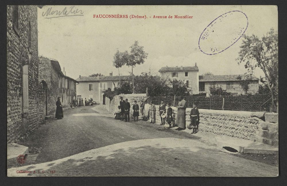 Fauconnières (Drôme) - Avenue de Montélier