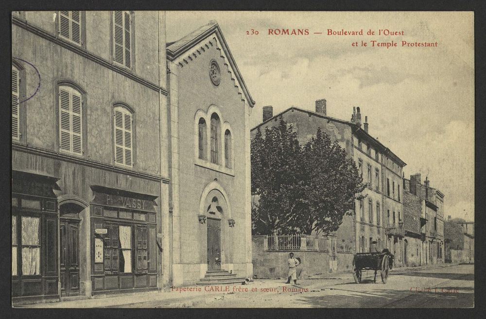 Romans - Boulevard de l'Ouest et le Temple Protestant