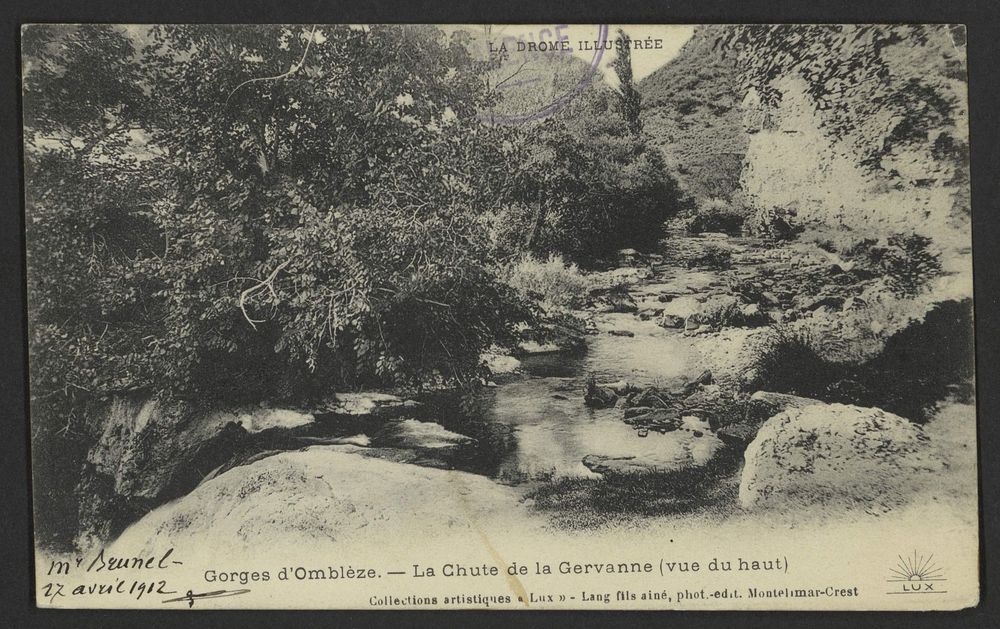 Gorges d'omblèze - La chute de la Gervanne (Vue du haut)