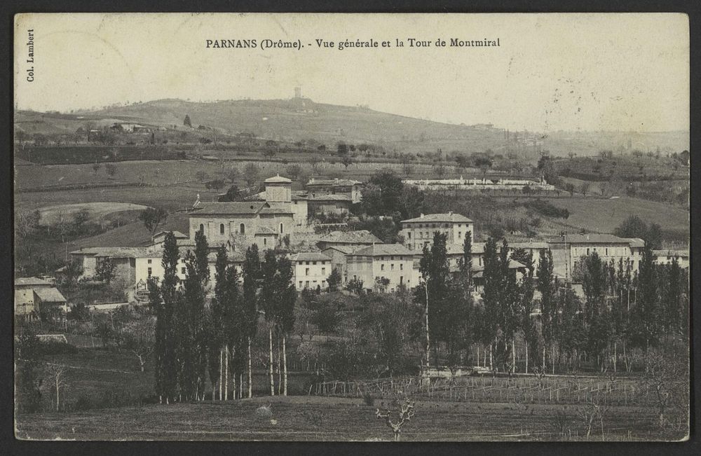 Parnans (Drôme) - Vue générale et la tour de Montmiral