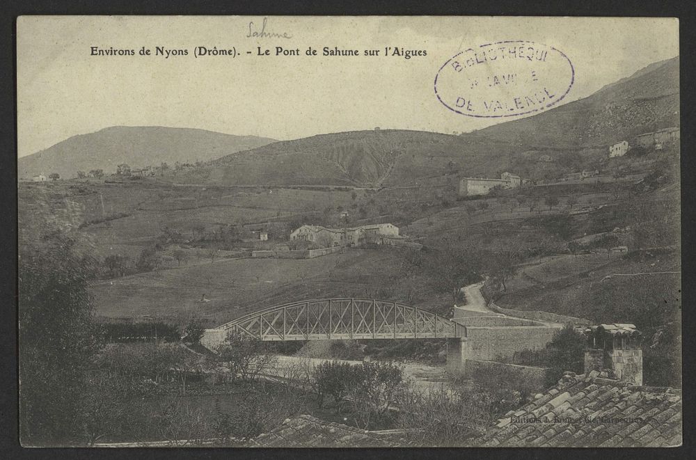 Environs de Nyons (Drôme), - Le Pont de Sahune sur l'Aigues