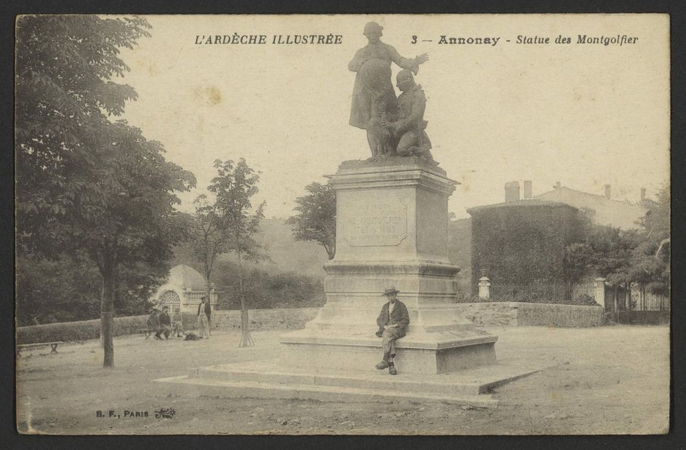 Annonay - Statue des Montgolfier