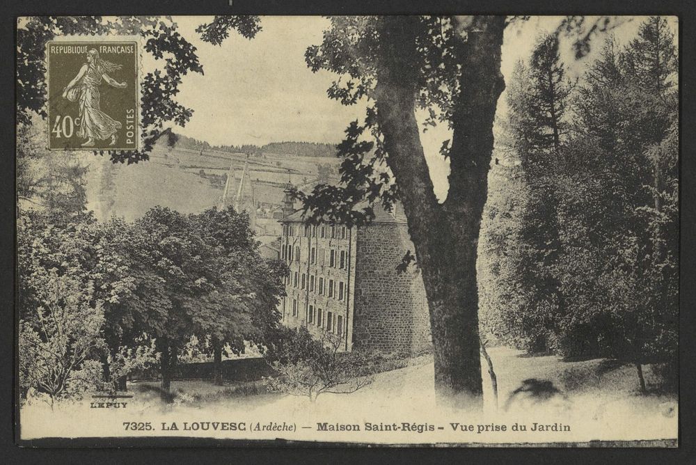 La Louvesc (Ardèche) - Maison Saint-Régis - Vue prise du Jardin
