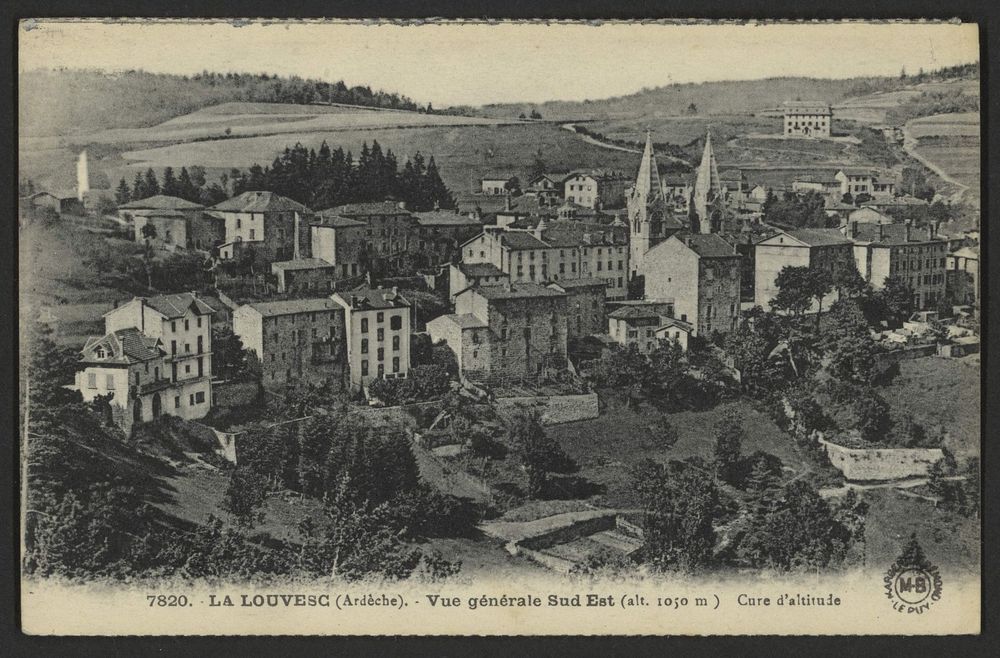 La Louvesc (Ardèche). - vue générale Sud est (alt. 1050 m.)