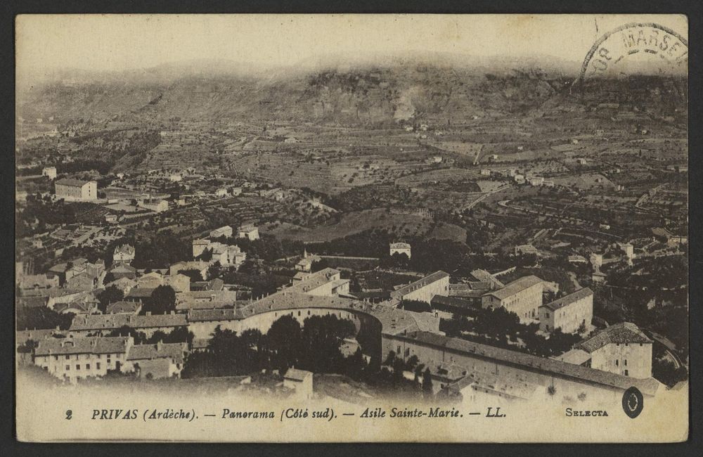 Privas (Ardèche). - Panorama (Côté Sud) - Asile Saint-Marie
