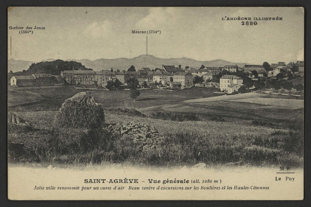 Saint-Agrève - Vue générale (alt. 1080 m)