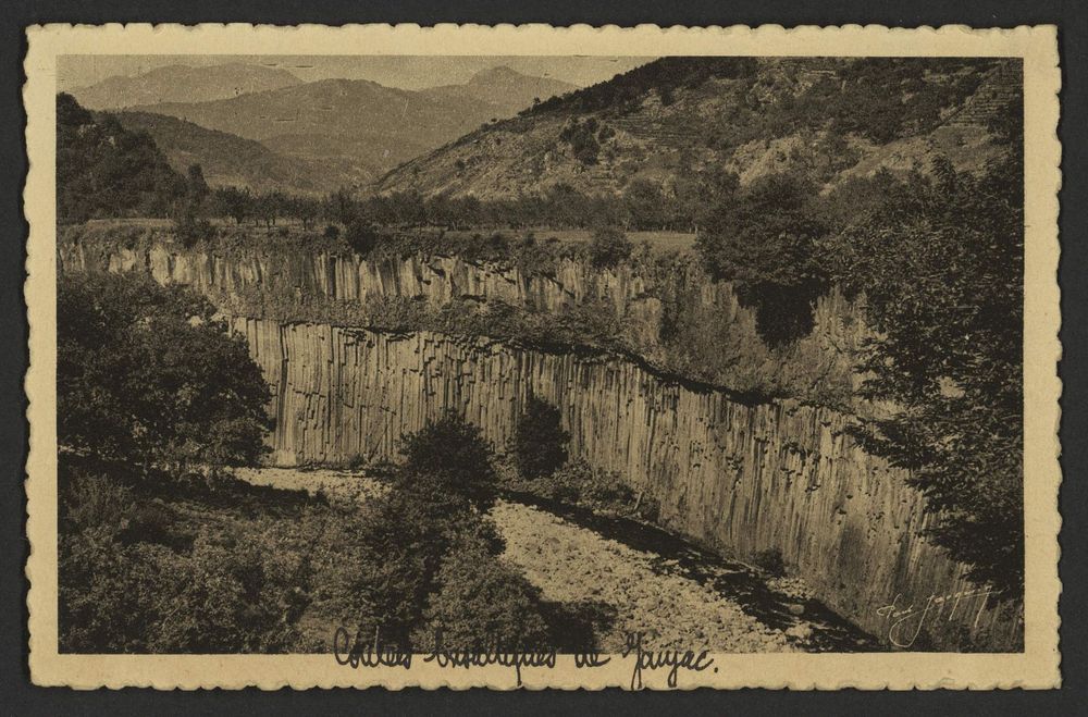 Les coulées basaltiques de Jaujac