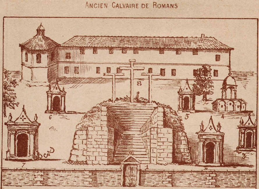 Ancien calvaire de Romans [gravure, 1883]