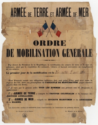 Odre de mobilisation générale 2 aout 1914