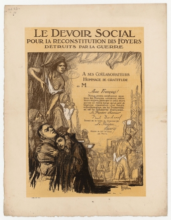 Le devoir social pour la reconstitution des foyers détruits par la guerre