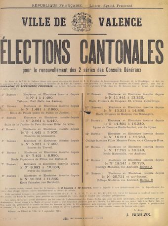 Élections cantonales pour le renouvellement des 2 séries des Conseils Généraux