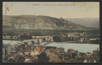 Valence - Vue panoramique sur la Basse-Ville et le Rhône