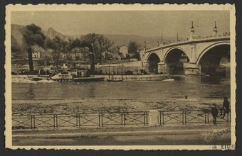Valence - Le Pont et le Rhône navigable