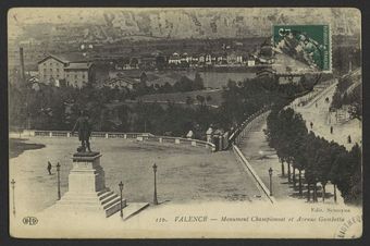Valence - Monument Championnet et Avenue Gambetta