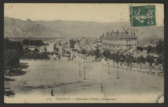 Valence - Esplanade et Statue Championnet