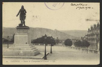 Valence - Statue de Championnet et Crussol