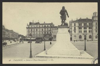 Valence - Statue et Place Championnet
