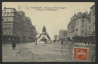 Valence - Monument Émile Augier et Place de la République
