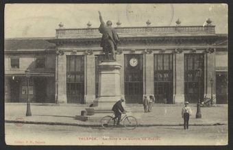 Valence - La Gare et la Statue de Bancel